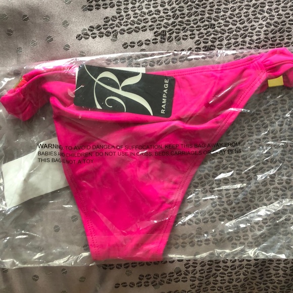 Rampage Rise & Shine Hipster Bikini Bottom-Pink - Picture 6 of 7